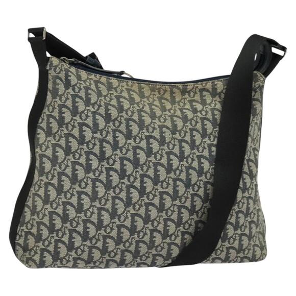 DIOR Trotter Canvas Shoulder Bag Navy - Picture 1 of 16